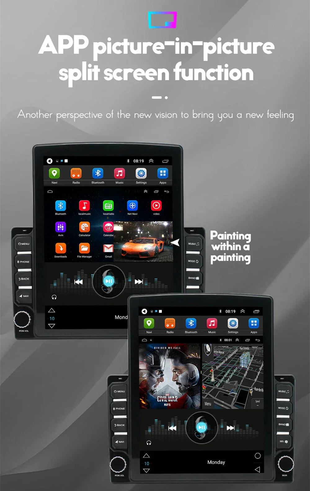 9.7'' Carplay Android Stereo GPS Navigation for 2004-2008 Ford F150