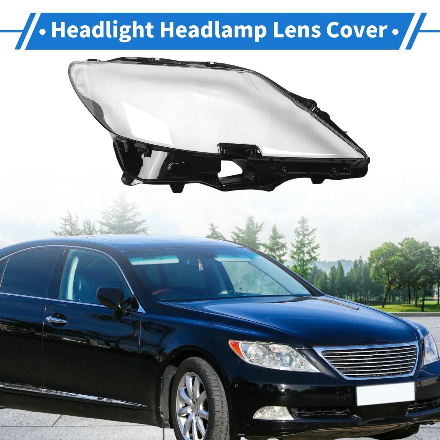Car Front Right Headlight Lens Cover for Lexus LS460 (2007-2009)
