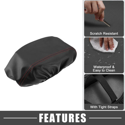 Dodge Durango Center Console Armrest Cover 2011-2021 Black with Red Stitches