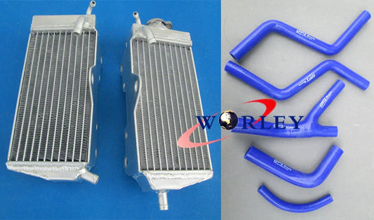 Aluminum Radiator & Blue Hoses for Honda CR125R CR125 1987-1988