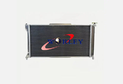 2Row Aluminum Radiator + Fan for Subaru Legacy Brighton GT LS H4 (95-99)
