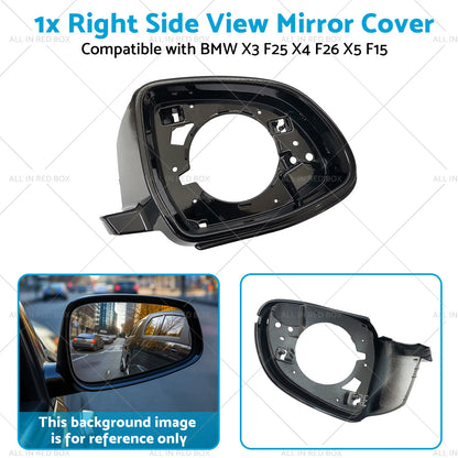 Right Side View Mirror Cover for BMW X3 X4 X5 X6 F25 F26 F15 F16 (14-19)