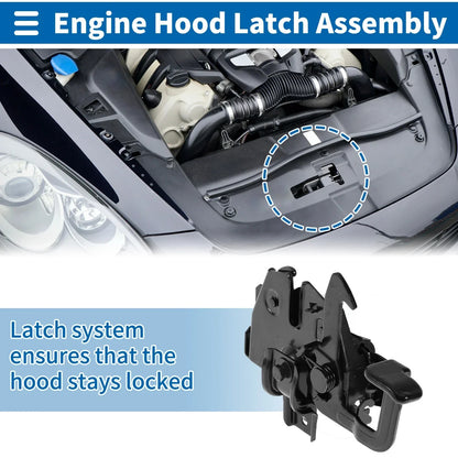 Hood Latch Assembly for Hyundai Sonata (2006-2010) - 1 x Quality Replacement