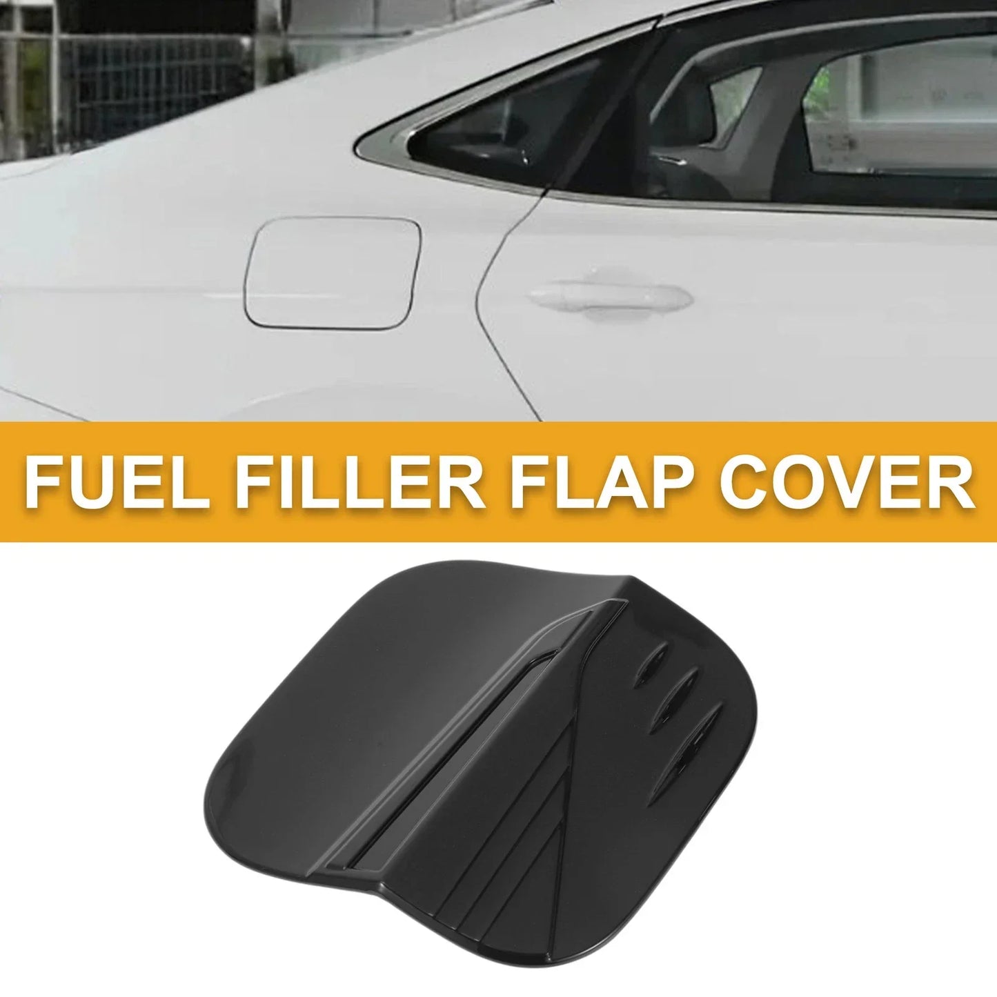 Fuel Tank Door Cap for Honda Civic 2022-2025 Fuel Filler Flap Cover Black
