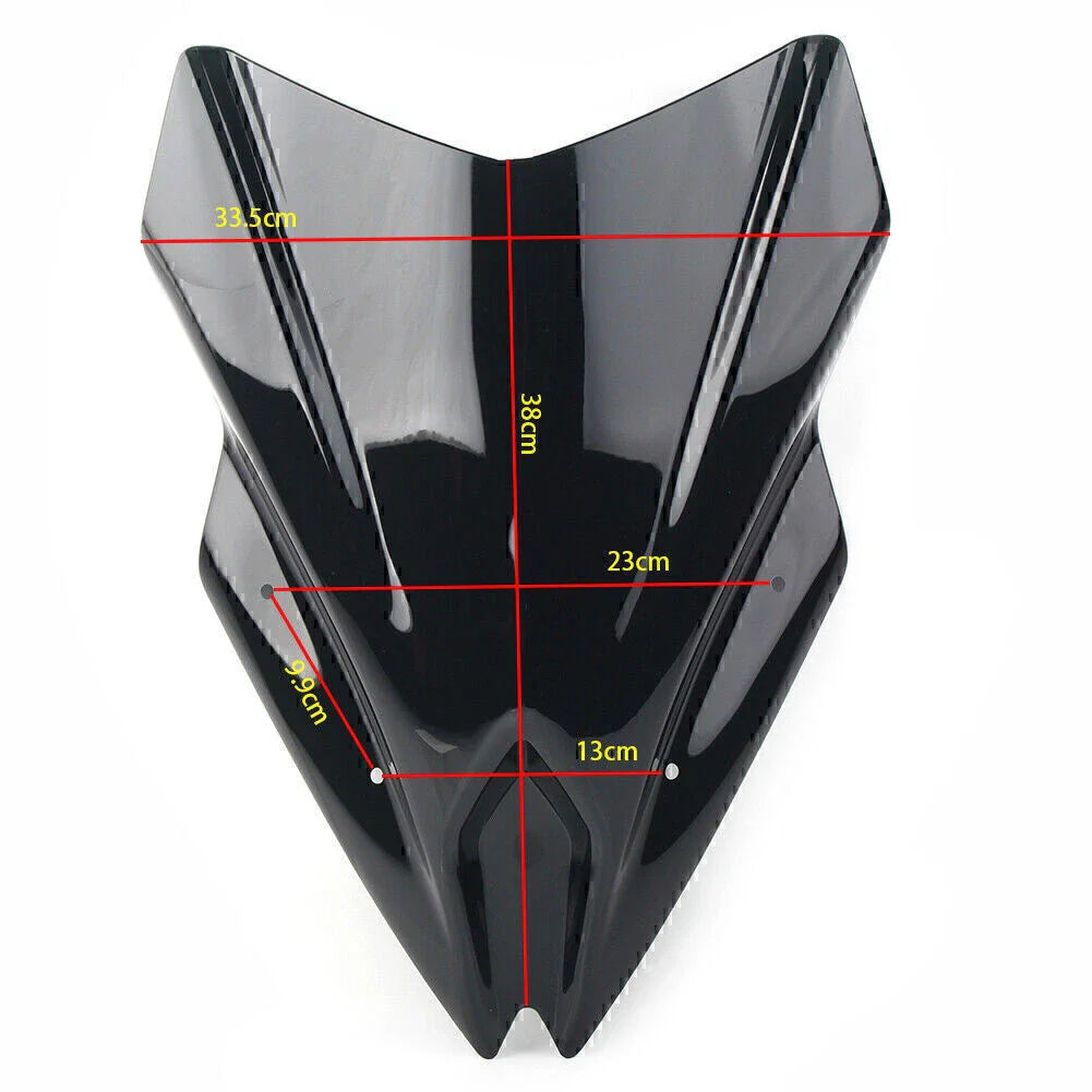 ABS Motorcycle Windscreen Black Windshield for Kawasaki Ninja 650 (2017-2019)