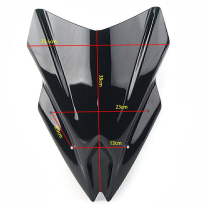 ABS Motorcycle Windscreen Black Windshield for Kawasaki Ninja 650 (2017-2019)