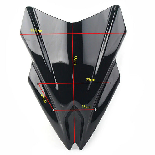 ABS Motorcycle Windscreen Black Windshield for Kawasaki Ninja 650 (2017-2019)
