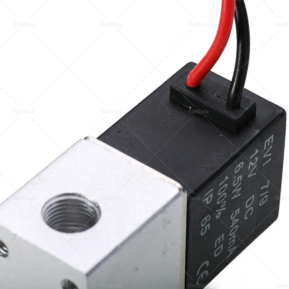 12V 2-Way Electric Solenoid Air Valve 1/4" for Various Models