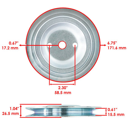 Deck Pulley Replacement for John Deere S130 S240 42 inch (2011–2011)