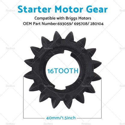 5x Starter Motor Gear 16 Tooth for Briggs Motors