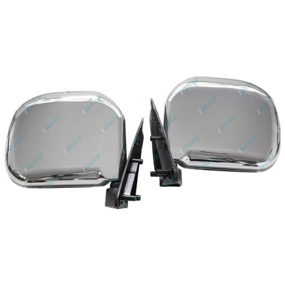 LH+RH Chrome Manual Door Mirror Pair for Toyota Hiace LH103 RZH103/113/125 89-05