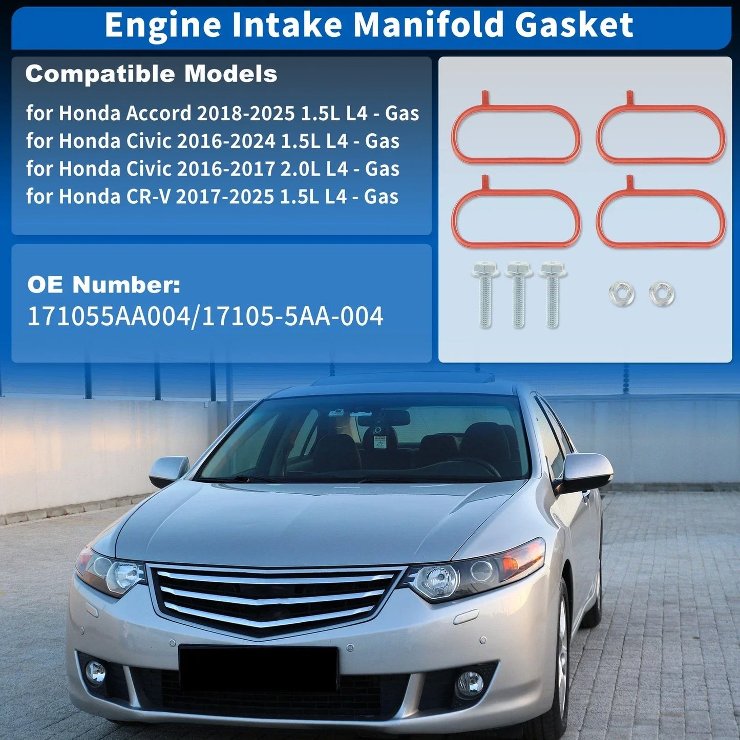 Engine Intake Manifold Gasket Kit for Honda CR-V (2017-2025)