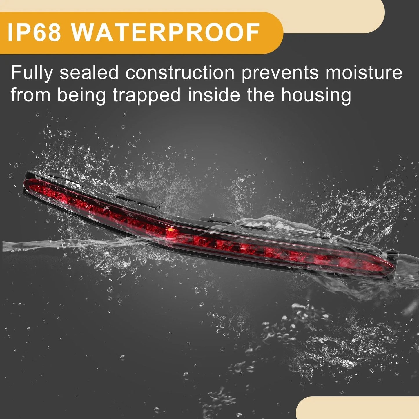 Third Brake Stop Light for Mercedes-Benz E550 2012-2017 ABS Red 1 x