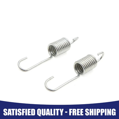 2 x 8cm Silver Tone Motorcycle Brake Pedal Return Springs for CG125