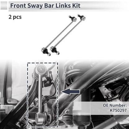 Front Stabilizer Bar Links for Acura RDX (2007-2012) - 2 x No Bushing