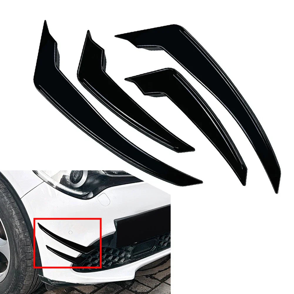 Glossy Black Front Bumper Side Air Vent Trim for Alfa Romeo Stelvio (2017-2025)