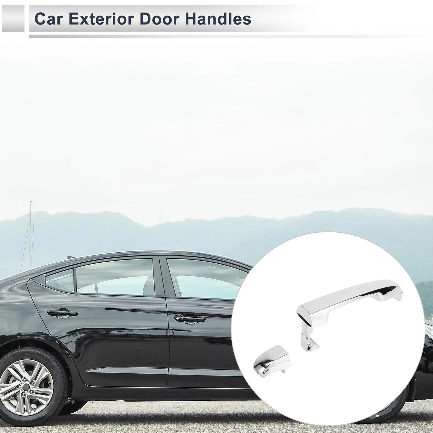 Front Left & Right Car Exterior Door Handles for Hyundai Elantra (2007-2012)