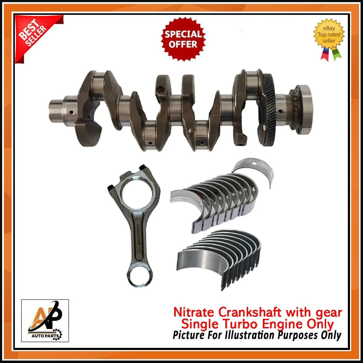 Crankshaft for Land Rover Jaguar 2.0D 204DTD Engine Rebuild Kit (2010–2019)