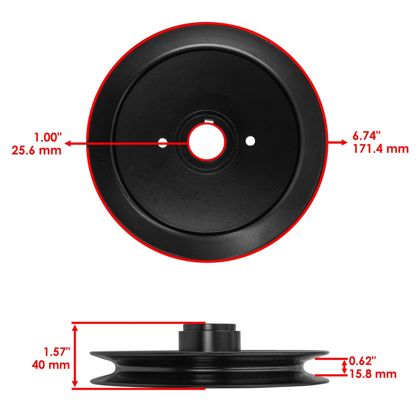 Deck Spindle Assembly with Pulley for Gravely Pro-Turn 160 (2016–2019)