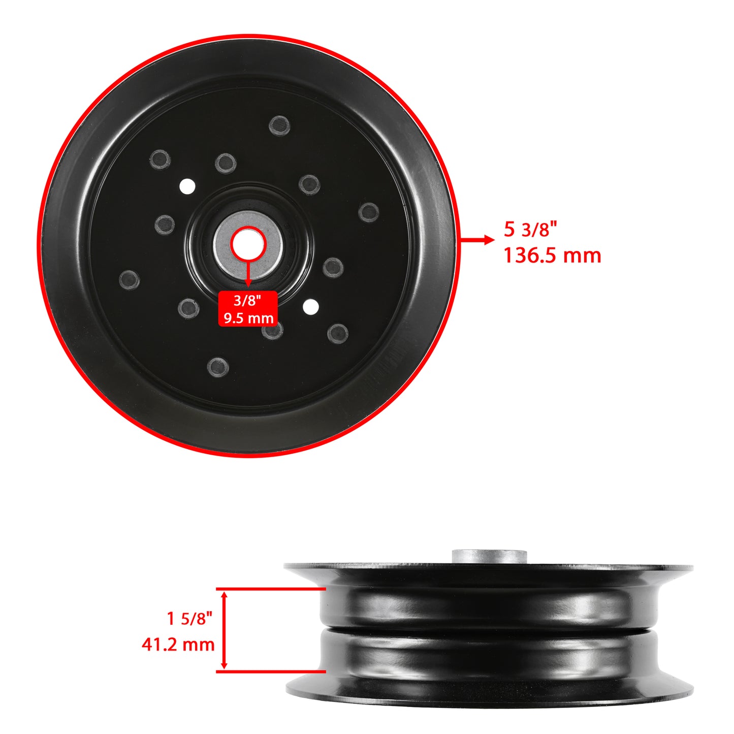 Deck Idler Pulley Replacement for Poulan PP155H42 PP175G42 PP175G46 (42In)