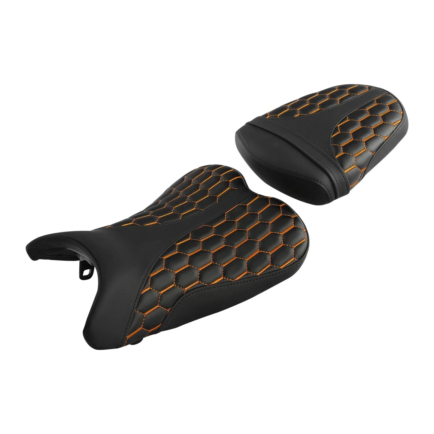 Black Orange Rider & Passenger Seat for Suzuki GSXR600 GSXR750 (2006-2007)