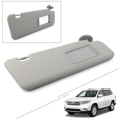 Gray Right Side Sun Visor with Vanity Light for Toyota Highlander (2008-2013)