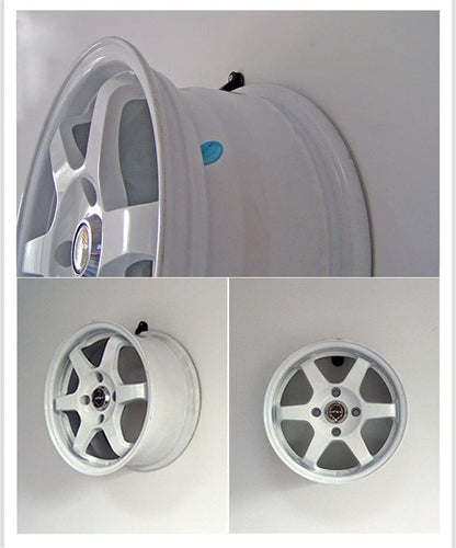 10x Tire Wheel Rim Hub Hook Garage Wall Mount Hanger Black ABS Max 22"