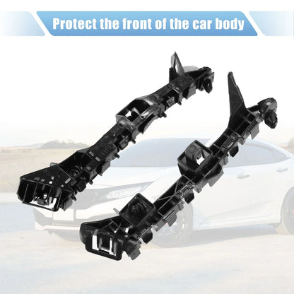 Front Bumper Bracket for Honda Fit (2015) - Plastic Black, 2 x Brackets
