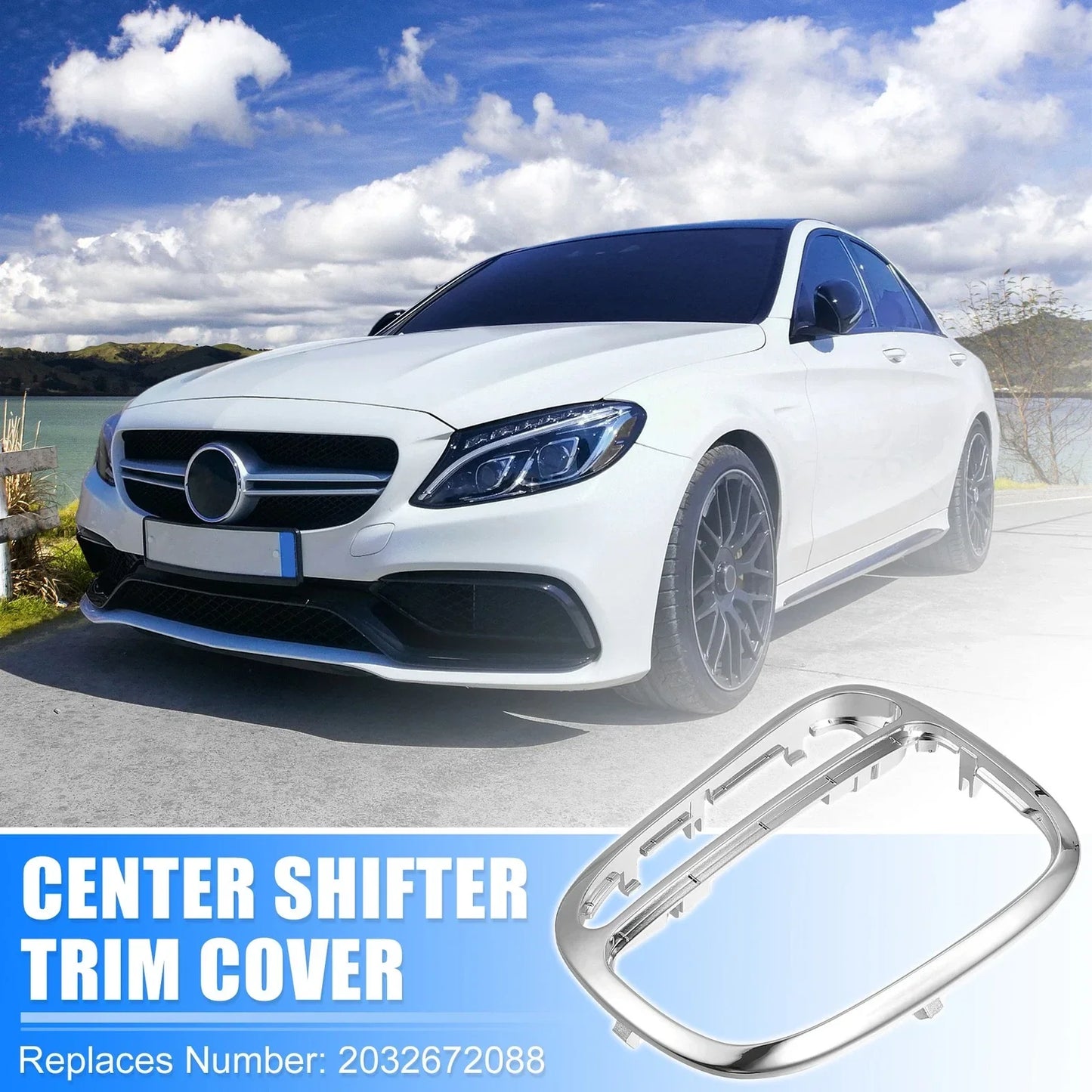 Chrome Shifter Trim Cover for Mercedes Benz C240 CLK500 (2001-2005)