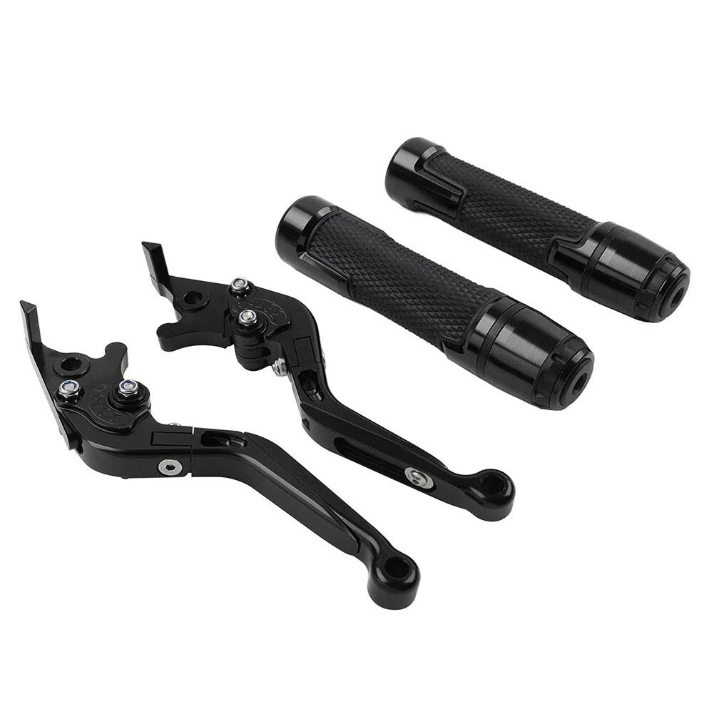 Black Extendable Brake Clutch Lever Grip Set for Ducati Panigale (2012-2019)