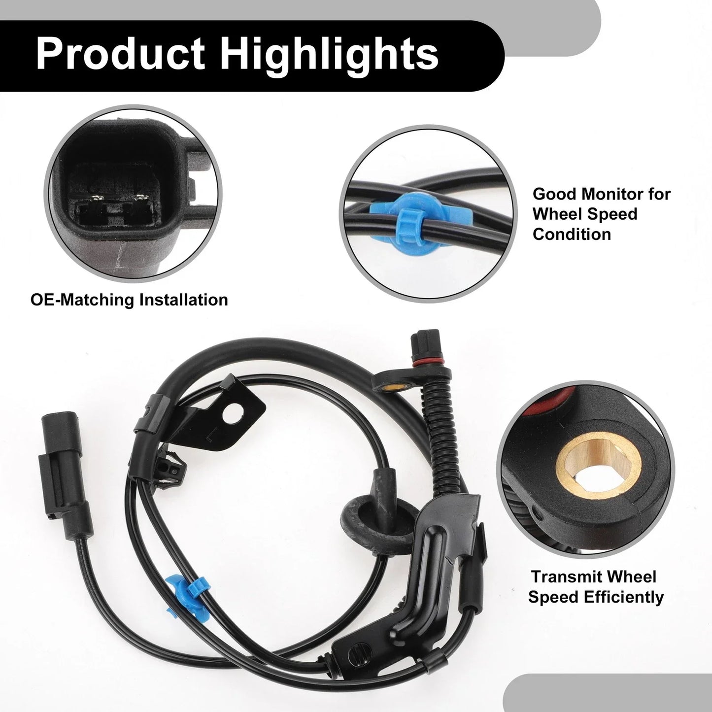 ABS Wheel Speed Sensor Kit for Dodge Caliber 2007-2012 1 x Rear Left