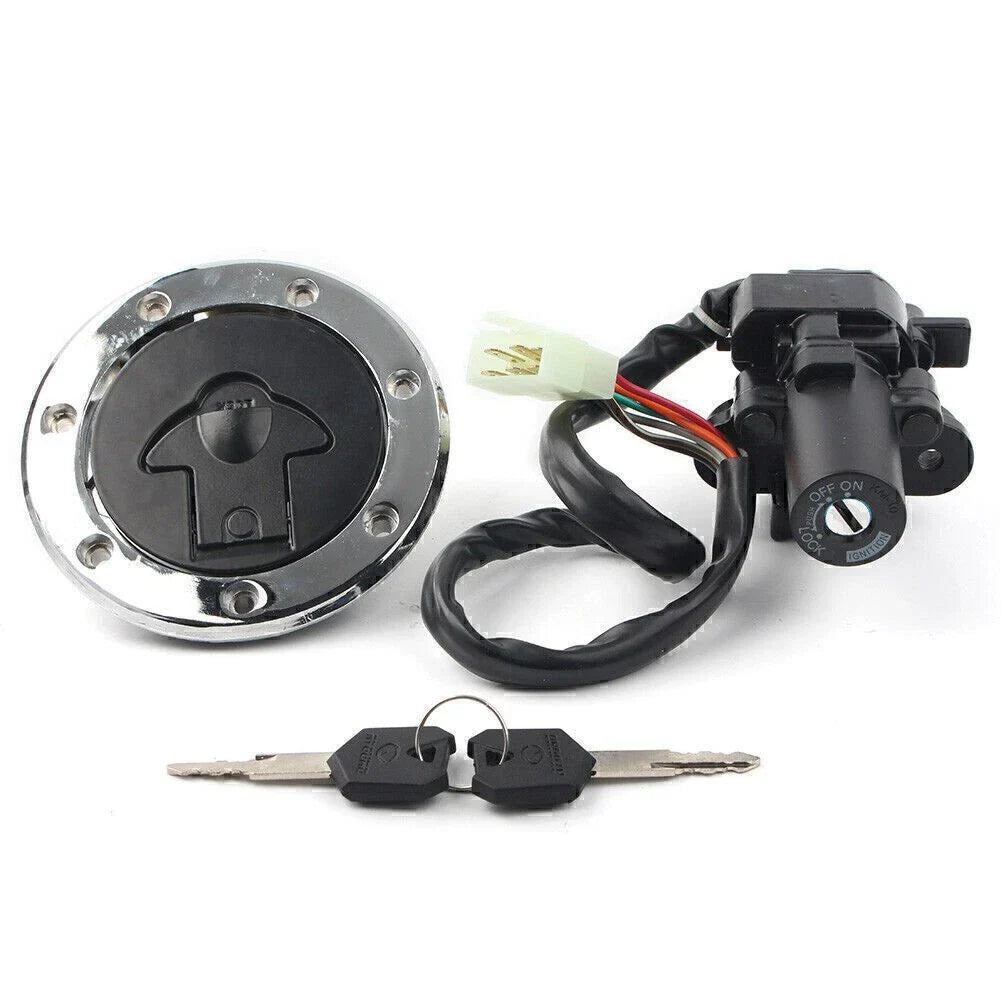 Ignition Switch Lock Fuel Gas Cap Key Set for Kawasaki ZX7R ZX9R ZXR750 (1996-2003)