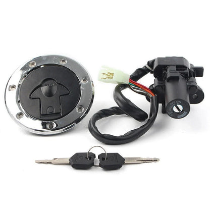 Ignition Switch Lock Fuel Gas Cap Key Set for Kawasaki ZX7R ZX9R ZXR750 (1996-2003)