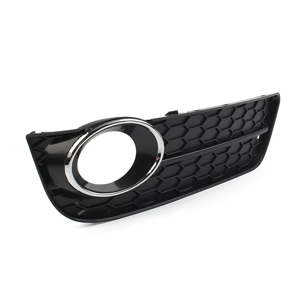 Front Bumper Fog Light Grille Cover w/ Chrome Ring for Audi A5 (2008-2011)