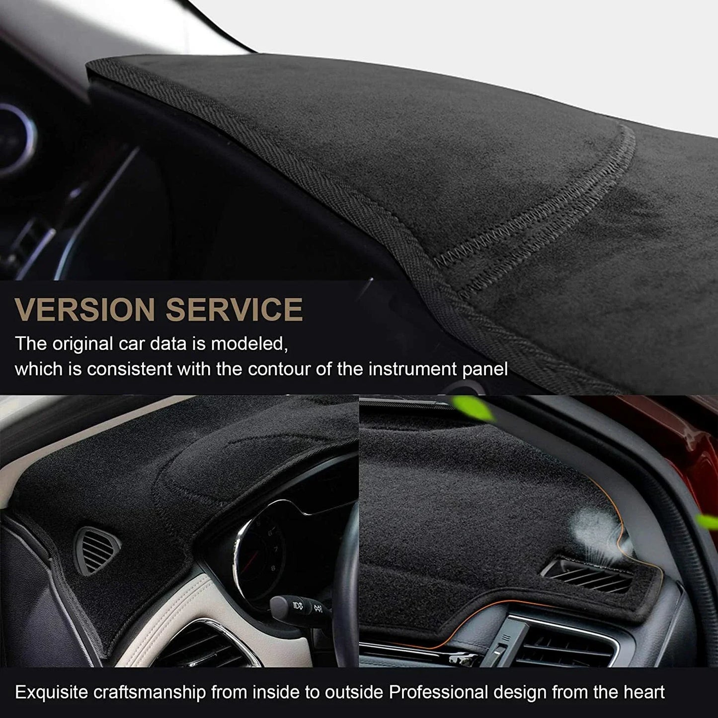Non-Slip Dash Mat for Mazda CX-5 2012-2017 Dashboard Cover Black