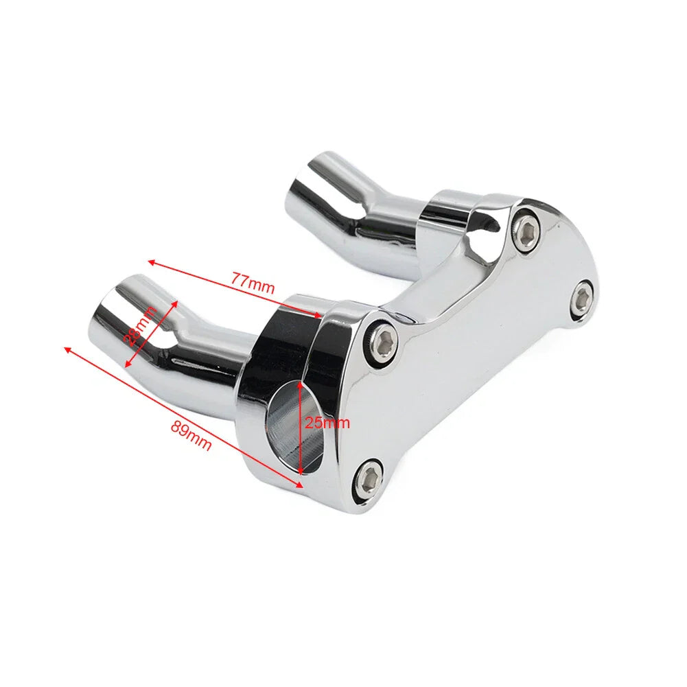 3.5" Chrome Handlebar Risers Clamp for Harley Dyna Softail Sportster