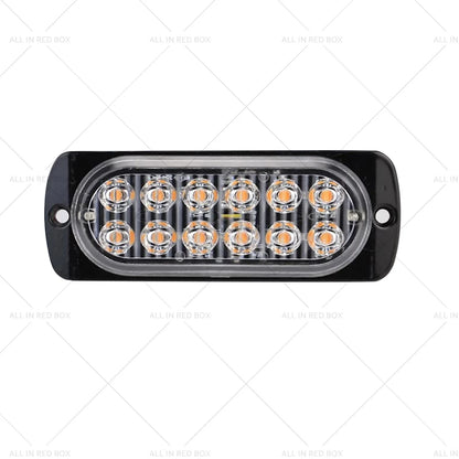 1 LED Emergency Flashing Warning Lights White Amber 12/24V
