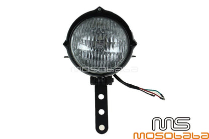 Black Adjustable Headlight Mount Bracket for BMW Harley Sportster Chopper Bobber