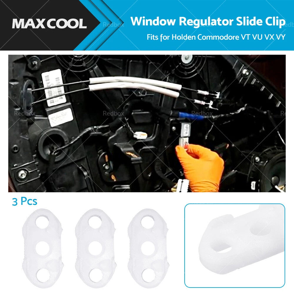 3 x Window Regulator Slide Clips for Holden Commodore VT VU VX VY (1997-2007)