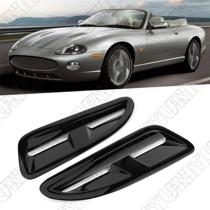 Front Bonnet Vent Outlet Cover Trim Black ABS for Jaguar XKR XK8 (2000-2009)
