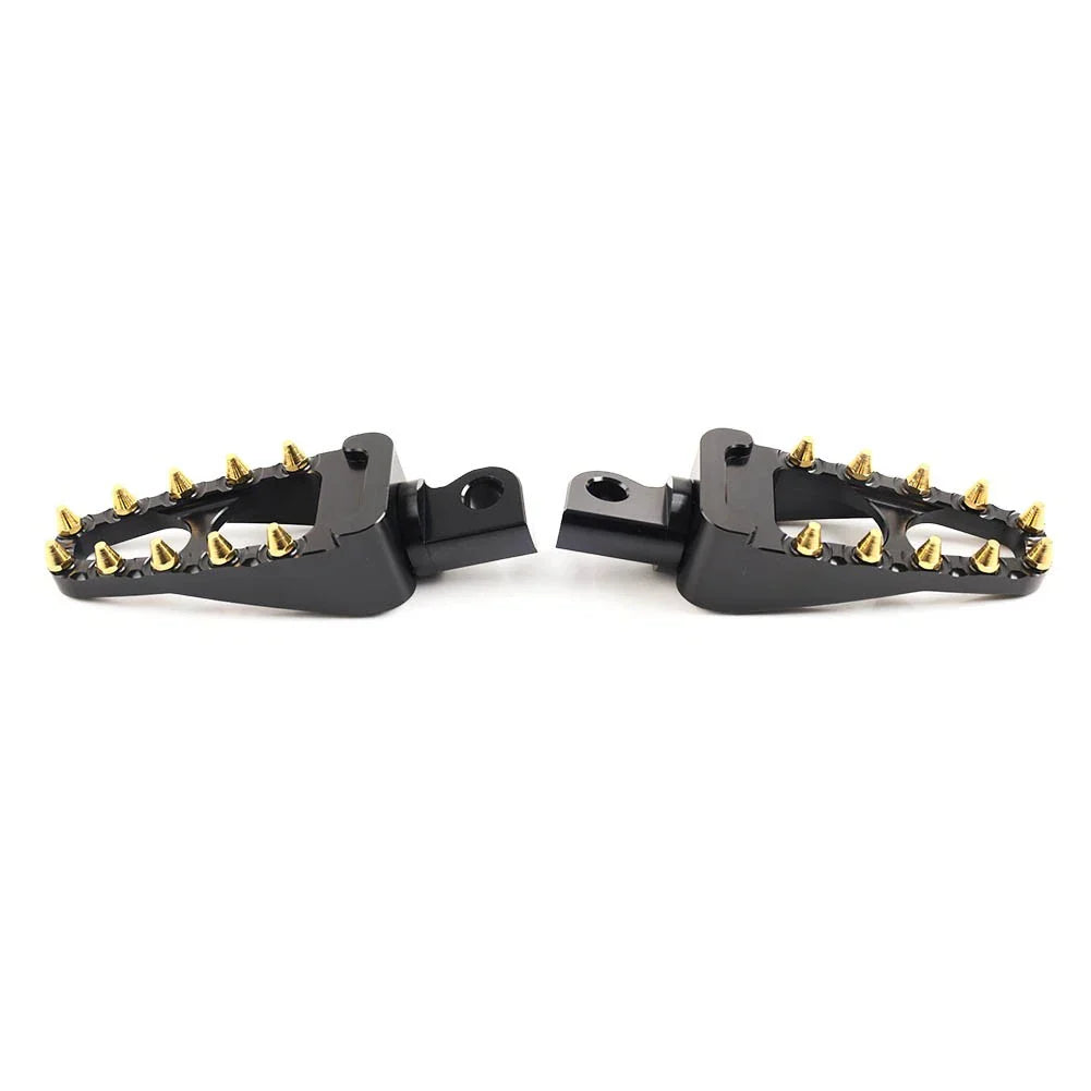 Black Gold Male Mount Foot Pegs for Harley Touring Sportster Dyna