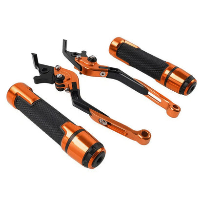 Orange Extendable Brake Clutch Levers Grips Set for Suzuki DL1000 (2002-2023)