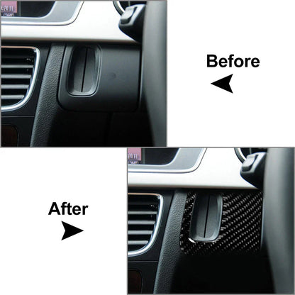 Carbon Fiber Engine Start Key Frame Cover for Audi A4 A5 S5 (2008-2016)