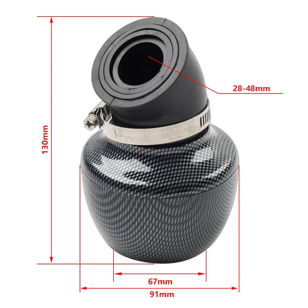 28MM/35MM/48MM Air Intake Filter Cone Pod for Universal Pit ATV Scooter