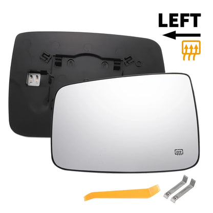 Left Side White Heated Mirror Glass for Dodge Ram 1500 2500 (2002-2023)