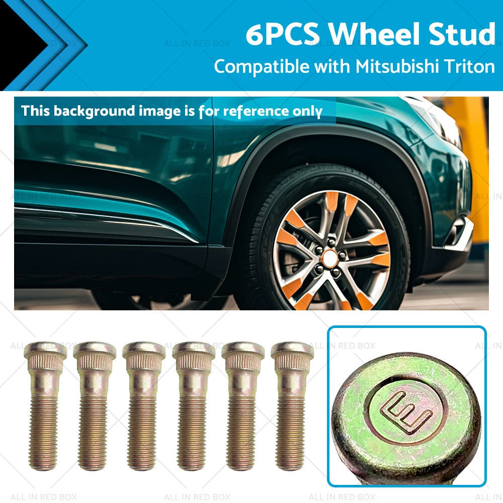 6 x Wheel Studs for Mitsubishi Triton (MH - MR)