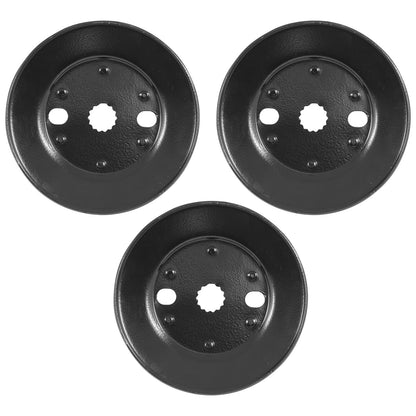 Deck Spindle Pulley Replacement for John Deere X320 X324 X500 X520 X540 (48") (Qty 3)