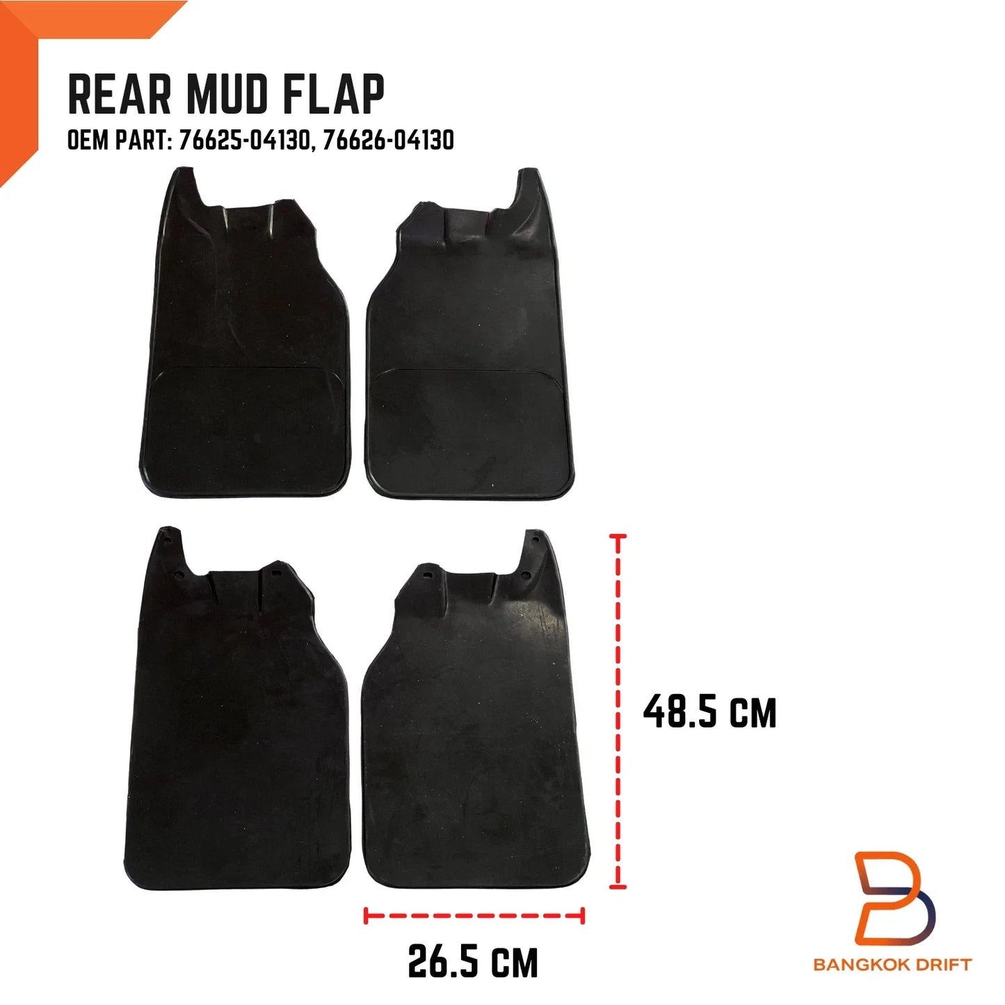 Rear Mud Flap Splash Guard for Toyota Hilux Ute 4WD (1997-2004)