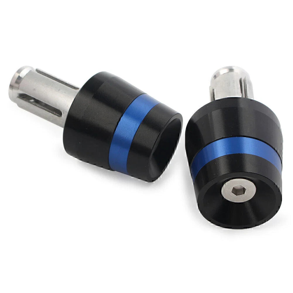 Blue Handlebar End Plugs for Honda CBR, CB, Yamaha YZ, YZF, Kawasaki