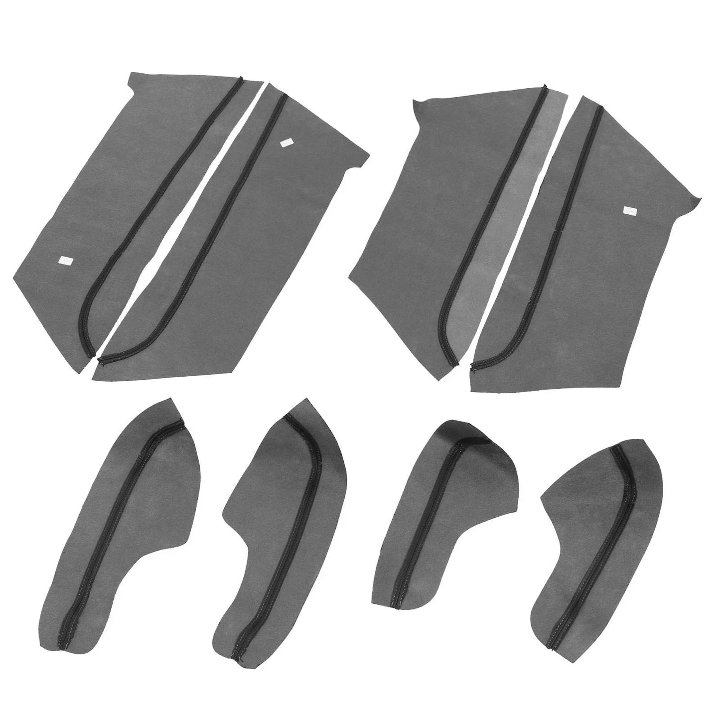 8 Pcs Door Panel Armrest Protector Covers for Honda Civic (2016-2020) Black